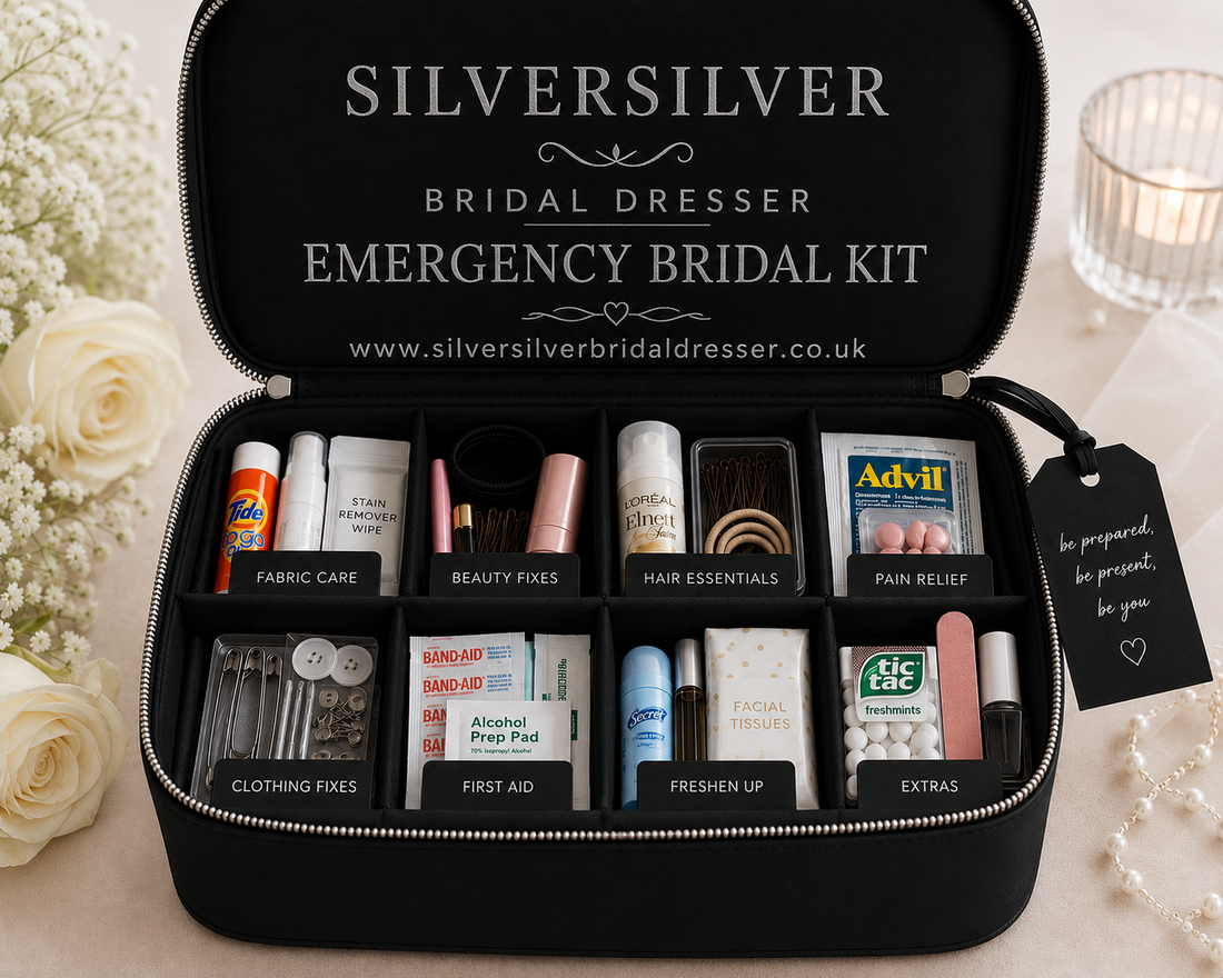Discover the ultimate bridal emergency kit with 50 wedding morning essentials and FAQs