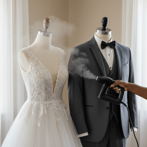 Mobile wedding dress steaming service London
